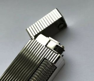 Dunhill Silver ‘Lines’ Rollagas Lighter - Fully Overhauled & Lovely 7