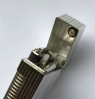 Dunhill Silver ‘Lines’ Rollagas Lighter - Fully Overhauled & Lovely 8