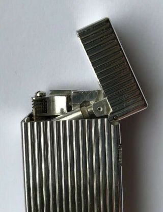 Dunhill Silver ‘Lines’ Rollagas Lighter - Fully Overhauled & Lovely 9
