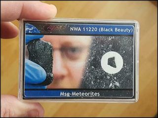 Nwa 11220 Black Beauty Martian Meteorite Part Slice Display Box From Mars Xxl