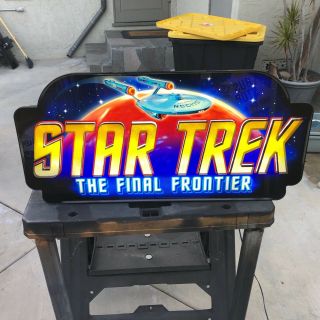 Star Trek,  Light Up Sign From Slot Machine 36 " X12 "
