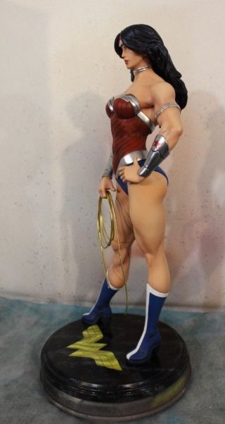 CUSTOM DC COMICS WONDER WOMAN 1/4 SCALE STATUE Vince Vell Not Sideshow Or XM OOK 2