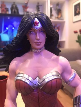 CUSTOM DC COMICS WONDER WOMAN 1/4 SCALE STATUE Vince Vell Not Sideshow Or XM OOK 5