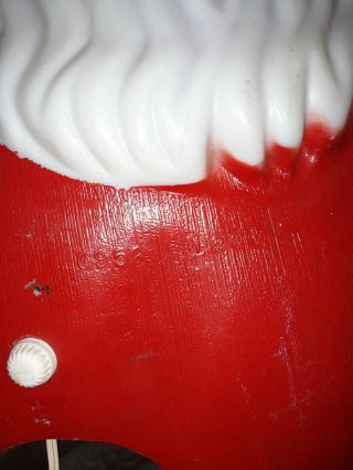 RARE Vintage General Foam Blow Mold 5FtTall Santa Claus w/ Bag of Toys mold C925 12