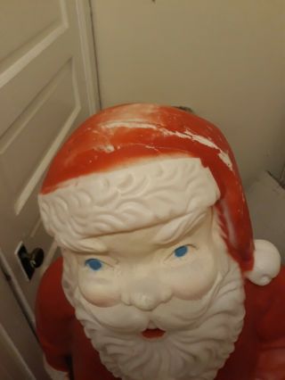 RARE Vintage General Foam Blow Mold 5FtTall Santa Claus w/ Bag of Toys mold C925 2