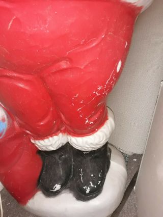 RARE Vintage General Foam Blow Mold 5FtTall Santa Claus w/ Bag of Toys mold C925 4