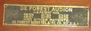 Remarkable Early 1920s De Forest Single Audion Radio. 4