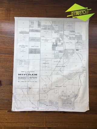 Antique C.  1910 Linen - Backed Robert S.  Frearson Map Plan Of Mitcham Adelaide Sa