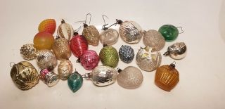 24 Antique Christmas Ornaments - Glass - 1.  5 In To 2.  5in - Acorns - Others