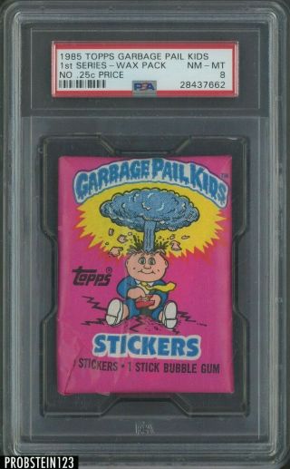 1985 Topps Garbage Pail Kids Gpk 1st Series No.  25c Price Wax Pack Psa 8