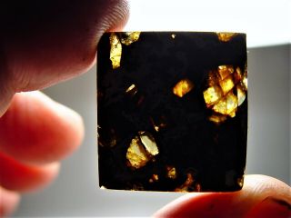 MUSEUM QUALITY CRYSTALS BRAHIN PALLASITE METEORITE 7.  8 GMS 4