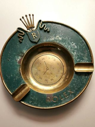 Vintage Rolex Brass Ashtray 1950 