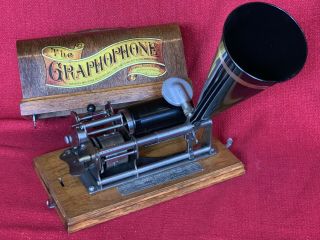 Antique Columbia Type B Eagle Graphophone Phonograph Cylinder Record Player 1897