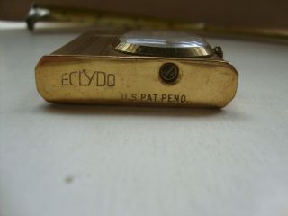 Vintage ECLYDO Pocket Watch Cigarette Lighter Automatic Briquet Benzin Feuerzeug 7