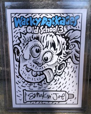 Topps Wacky Packages Old School Series 3 Sketch Card Smokin’ Joe 1/1
