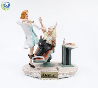 Female Blonde Dentist Large 3d Office Decorative Figurine Statue