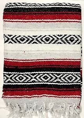 Red Blanket 1000 Xl Falsa Native Saltillo Serape Yoga