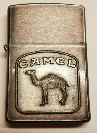 Zippo Camel 1996 Camel Beast Tombstone Medallion Midnight Chrome Lighter -