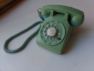 Vintage 1978 Bell Systems Turquoise Blue To Green Rotary Telephone 500dm