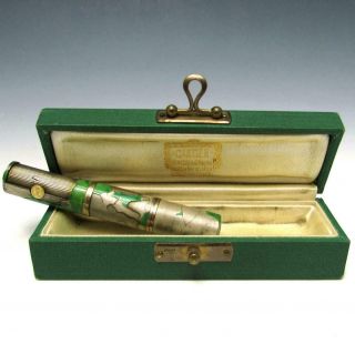 Vintage CARTIER Tube / Lipstick WATCH LIGHTER Sterling Silver & 14K Gold Enamel 2