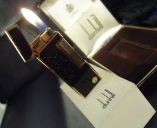 Dunhill Rollagas Lighter - Black Lacquer - Gold Dust - Cased - Feuerzeug/Briquet 5