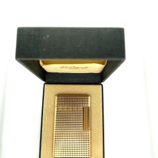 Very Rare Vintage St Dupont Lighter Gold Plated Ligne 2 Box And Papers