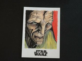 Topps Star Wars The Last Jedi Gorkem Demir Sketch 1/1 Nmmt
