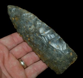 Archaic Blade Clay Co Missouri Indian Arrowhead Artifact Collectible Relic