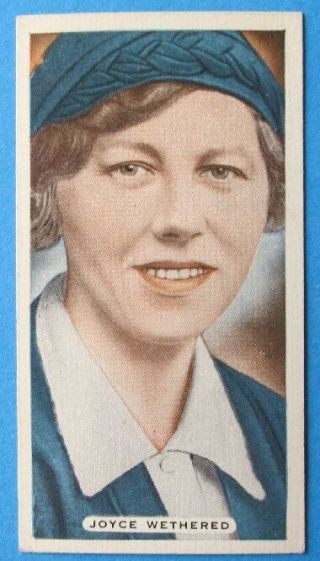 1935 Ardath Cork Cigarettes Golf Celebrities Joyce Wethered Card Hof Ex/mint,