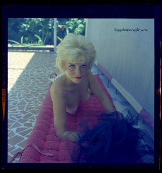 Bunny Yeager 1961 Color Camera Transparency Negative Tan Lines Freckled Blonde 2