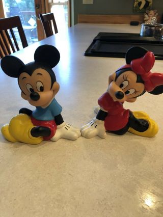 Vintage Mickey Minnie Mouse Coin Piggy Bank Disney Collectible