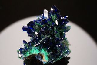 AESTHETIC Azurite & Malachite Crystal Cluster COBRE MINE,  MEXICO - Ex.  Jensen 11