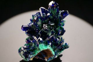 AESTHETIC Azurite & Malachite Crystal Cluster COBRE MINE,  MEXICO - Ex.  Jensen 2