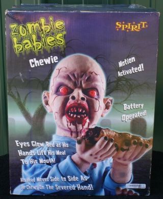 Rare Spirit Halloween Zombie Babies Chewie Motion Activated Gemmy Morbid Prop 8