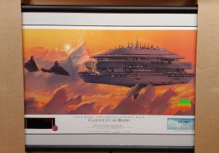Star Wars Willitts Ralph Mcquarrie Signed Lithograph Cloud City Of Bespin