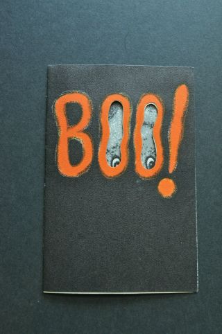 Vintage Hallmark Happy Halloween Card Ghost Boo Signed 1950s 1960s