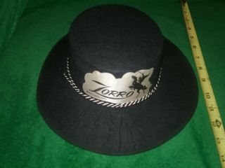 Vintage Walt Disney Felt Zorro Hat With Tag Medium Benay Albee Rare