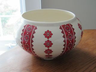 Vintage Ukrainian Folk Art Design Bowl