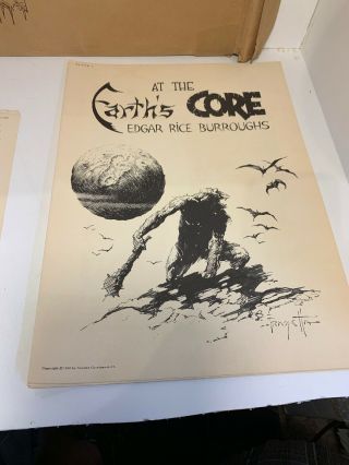 Opar Press 1968 Frank Frazetta At The Earths Core Edgar Rice Burroughs Full Set 4