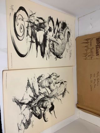 Opar Press 1968 Frank Frazetta At The Earths Core Edgar Rice Burroughs Full Set 7