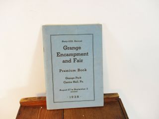 Grange Encampment And Fair Centre Hall Pa 1938