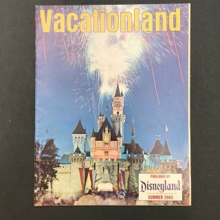 Vintage Disneyland Vacationland 1965 Summer Park Guide Tencennial