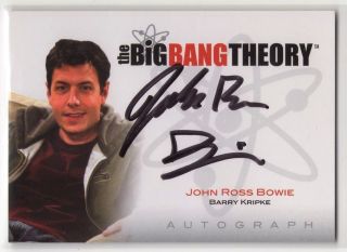 2012 Big Bang Theory Season 1 & 2 John Ross Bowie Barry Kripke Autograph Card A7