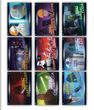 Topps Star Wars Card Trader Galaxy Of Adventures Title W2 Set: 9 Cards (digital