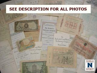 Noblespirit (rt) 19th Century Currency,  Deeds,  & Documents Coll