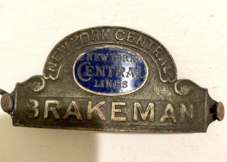 Vintage York Central System Brakeman Hat Badge Emblem NYCRR 2