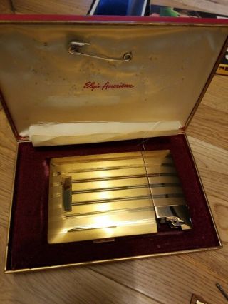 1940s Elgin American Lite - O - Matic Magic Action Cigarette Lighter / Case