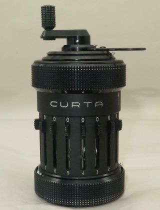 CURTA Type 1 63424 Calculator by Contina AG Muren System Curt Herzstark w Case 3