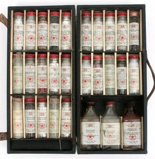 Antique Red Star Apothecary Pharmacy Home Health Medicine Kit