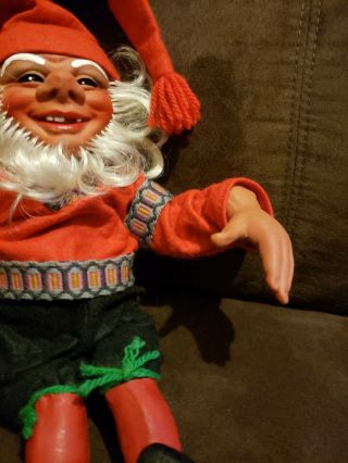 old Norwegian Arne Hasle Santa tomte Gnome Elf HASLENISSEN.  NO Latex 14 